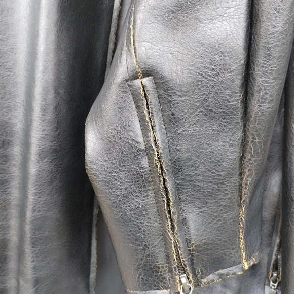 Rock And Chrome Black Faux Leather Jacket - Picture 4 of 8